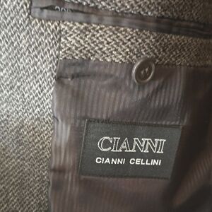 Cianni Cellini Cashmere and Lambswool Gray Blazer